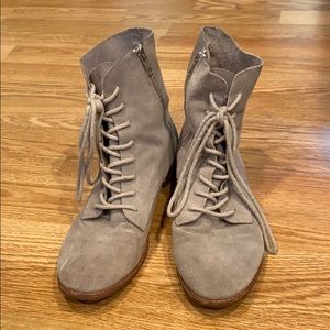 Suede combat boots!